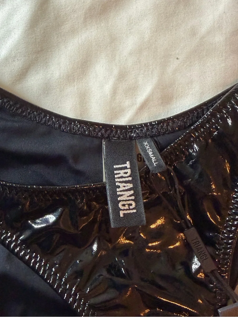 triangl swimwear Black Bikini Set with Cap